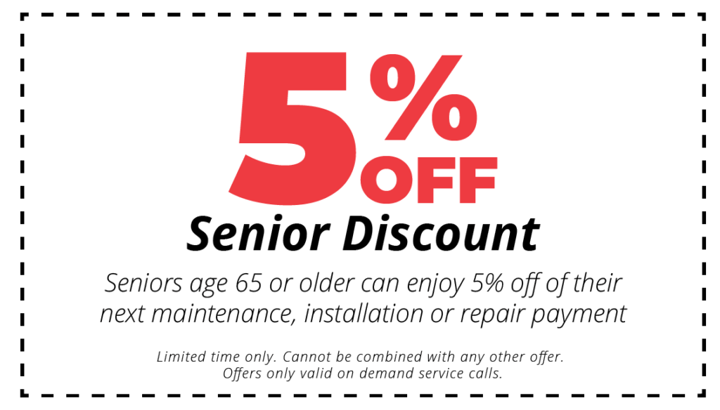 5% off senior discount hvac services coupon